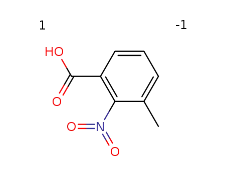 Molecular Structure of 58833-57-1 (3-Methyl-2-nitro-benzoic acid)