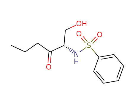 Benzenesulfonamide, N-[1-(hydroxymethyl)-2-oxopentyl]-, (S)-