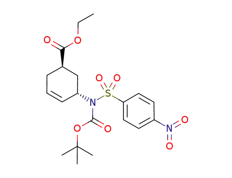 Molecular Structure of 1287204-66-3 ((1R,5S)-ethyl 5-(N-(tert-butoxycarbonyl)-4-nitrophenylsulfonamido)cyclohex-3-enecarboxylate)