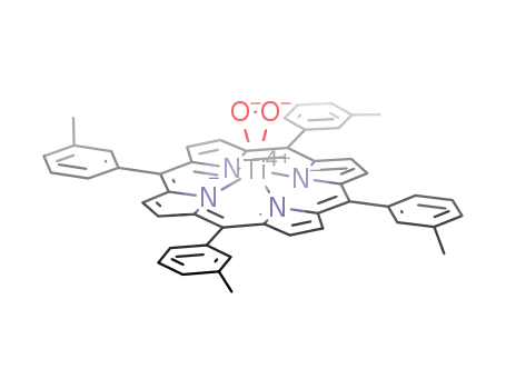 Molecular Structure of 75489-54-2 (Ti(O<sub>2</sub>)(meso-tetra-m-tolyl-porphinato))