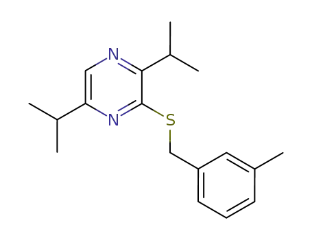 Molecular Structure of 120061-26-9 (2-(3-methylbenzylthio)-3,6-diisopropylpyrazine)