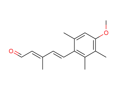 Molecular Structure of 69877-38-9 ((2E,4E)-5-(4-Methoxy-2,3,6-trimethylphenyl)-3-methylpenta-2,4-dienal)