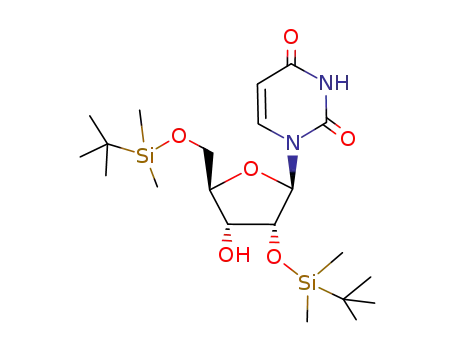 Molecular Structure of 54925-66-5 (2',5'-bis-O-(tert-butyldimethylsilyl)uridine)