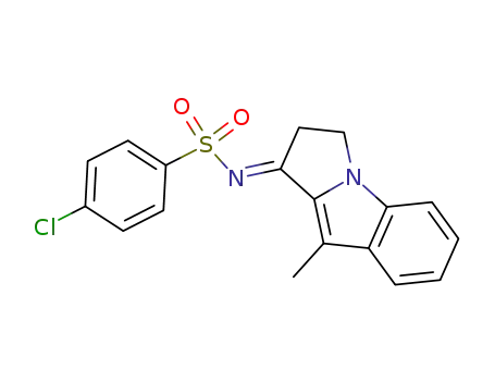 Molecular Structure of 76569-26-1 (1-p-chlorophenylsulphonylimino-2,3-dihydro-9-methyl-1H-pyrrolo<1,2-a>indole)