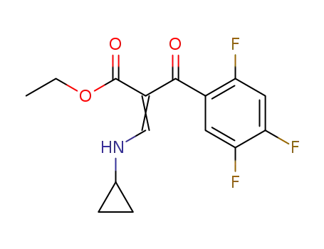 Molecular Structure of 101799-76-2 (3-Cyclopropylamino-2-(2,4,5-trifluorbenzoyl)acrylsaeure-ethylester)