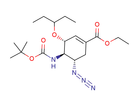 ethyl (3R,4R,5S)-5-azido-4-[(tert-butoxycarbonyl)amino]-3-(1-ethylpropoxy)cyclohex-1-ene-1-carboxylate