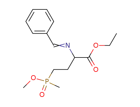 4-(Methoxy-methyl-phosphinoyl)-2-{[1-phenyl-meth-(E)-ylidene]-amino}-butyric acid ethyl ester