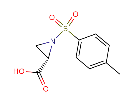 Molecular Structure of 88452-86-2 (2-Aziridinecarboxylic acid, 1-[(4-methylphenyl)sulfonyl]-, (2S)-)