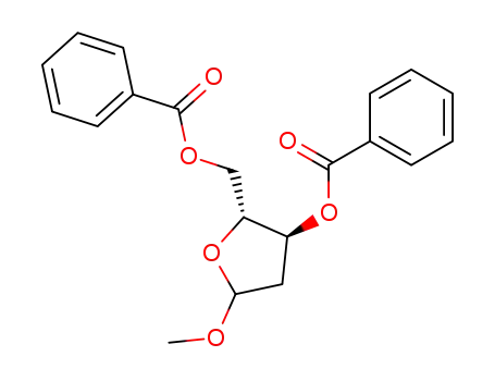 Molecular Structure of 108647-88-7 (Methyl-2-deoxy-D-erythropentofuranoside dibenzoate)
