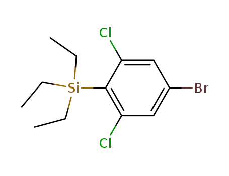 Molecular Structure of 650598-50-8 (Silane, (4-bromo-2,6-dichlorophenyl)triethyl-)