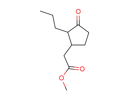 Molecular Structure of 42186-33-4 (methyl 3-oxo-2-propylcyclopentaneacetate)