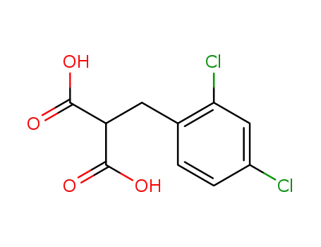 Molecular Structure of 146882-06-6 ((2,4-dichloro-benzyl)-malonic acid)