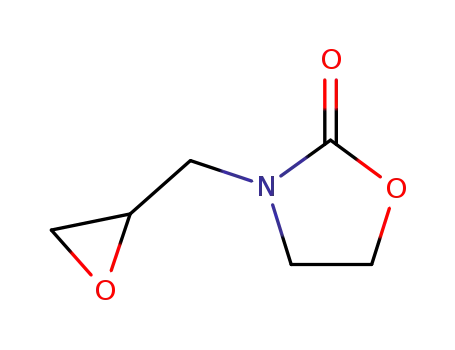 Molecular Structure of 21899-19-4 ((R,S)-3-(oxiranylmethyl)-2-oxazolidinone)