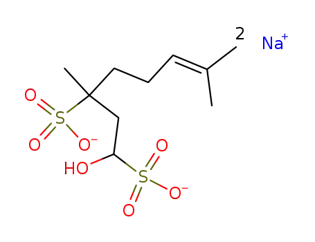Molecular Structure of 72172-53-3 (1-Hydroxy-3,7-dimethyl-6-octen-1,3-disulfonsaeure)