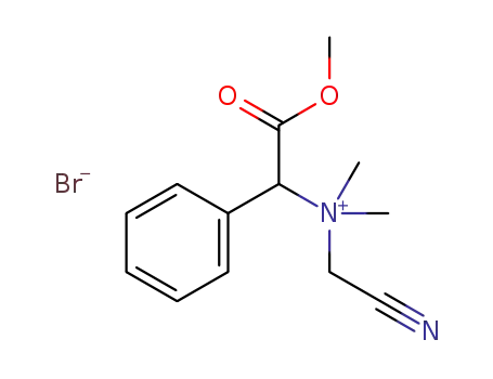 Molecular Structure of 1358418-50-4 (N-cyanomethyl-N,N-dimethyl-N-(α-methoxycarbonylbenzyl)ammonium bromide)