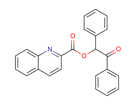 Molecular Structure of 453530-20-6 (quinoline-2-carboxylic acid-(α'-oxo-bibenzyl-α-yl ester))
