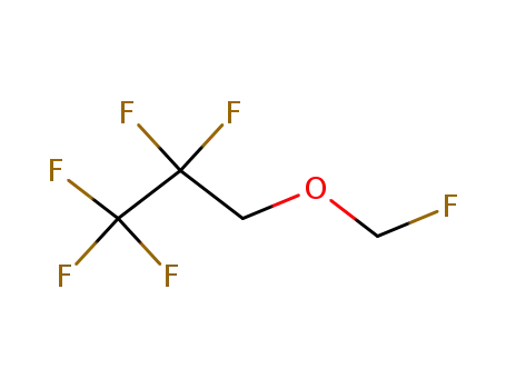Molecular Structure of 1515-13-5 (Propane, 1,1,1,2,2-pentafluoro-3-(fluoromethoxy)-)