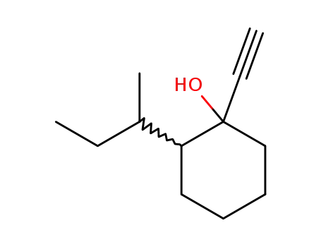 Molecular Structure of 37172-89-7 (1-ethynyl-2-(1-methylpropyl)cyclohexan-1-ol)