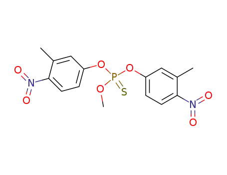 Molecular Structure of 4901-42-2 (O-Methyl O,O-bis(3-methyl-4-nitrophenyl) phosphorothioate)