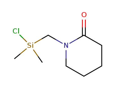 Molecular Structure of 76128-62-6 (2-Piperidinone, 1-[(chlorodimethylsilyl)methyl]-)
