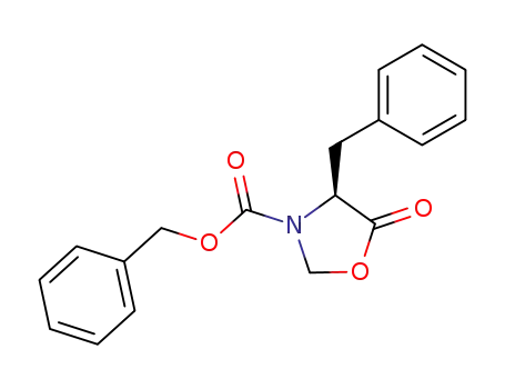 Molecular Structure of 55740-07-3 (3-Oxazolidinecarboxylic acid, 5-oxo-4-(phenylmethyl)-, phenylmethyl
ester, (4S)-)