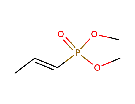 Molecular Structure of 25362-06-5 (Phosphonic acid, (1E)-1-propenyl-, dimethyl ester)