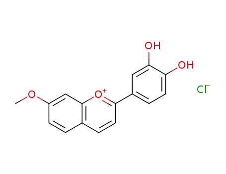 Molecular Structure of 89475-36-5 (3',4'-dihydroxy-7-dimethoxyflavylium chloride)