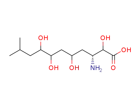 Molecular Structure of 1312080-14-0 (3-amino-2,5,7,8-tetrahydroxy-10-methylundecanoic acid)