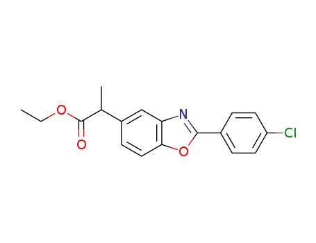 Molecular Structure of 51234-41-4 (2-(4-Chlorophenyl)-α-methyl-5-benzoxazoleacetic acid ethyl ester)