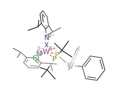 (1,2-η-t-Bu<sub>2</sub>PPP-t-Bu<sub>2</sub>)W(2,6-i-Pr<sub>2</sub>C<sub>6</sub>H<sub>3</sub>N)<sub>2</sub>Cl