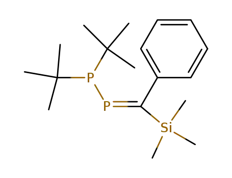 Molecular Structure of 81979-49-9 (1,1-Di-tert-butyl-2-<phenyl(trimethylsilyl)methylen>diphosphan)