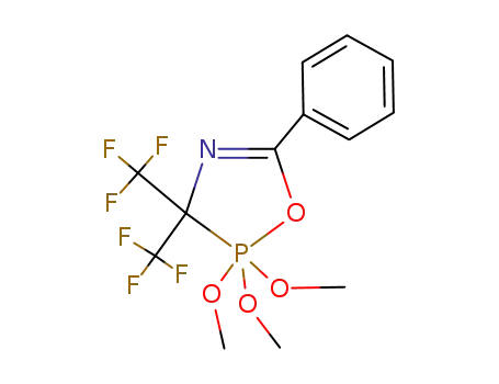 Molecular Structure of 33550-42-4 (1,4,2-Oxazaphosphole,
2,2,2,3-tetrahydro-2,2,2-trimethoxy-5-phenyl-3,3-bis(trifluoromethyl)-)