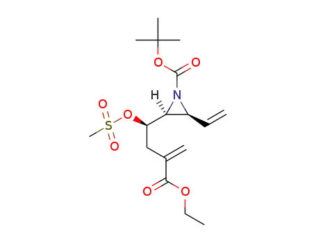 tert-butyl (2S,3S)-2-ethenyl-3-{(1R)-3-(ethoxycarbonyl)-1-[(methylsulfonyl)oxy]but-3-en-1-yl}aziridine-1-carboxylate