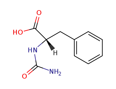 Molecular Structure of 949-45-1 ((S)-3-phenyl-2-ureido-propionic acid)