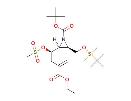 (2R,3S)-1-tert-butyl 2-((tert-butyldimethylsilyloxy)methyl)-3-((R)-3-(ethoxycarbonyl)-1-(methanesulfonyloxy)but-3-en-1-yl)-aziridine-1-carboxylate