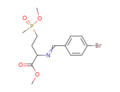2-{[1-(4-Bromo-phenyl)-meth-(E)-ylidene]-amino}-4-(methoxy-methyl-phosphinoyl)-butyric acid methyl ester