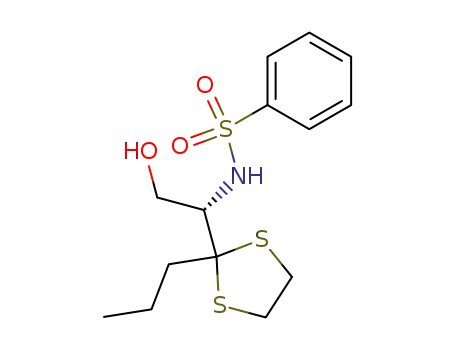 Benzenesulfonamide, N-[2-hydroxy-1-(2-propyl-1,3-dithiolan-2-yl)ethyl]-,
(S)-