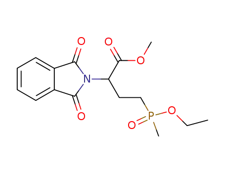 Molecular Structure of 109541-73-3 (METHYL DL-2-(1,3-DIHYDRO-1,3-DIOXO-2H-ISOINDOL-2-YL)-4-(ETHOXYMETHYLPHOSPHINYL)BUTANOATE)