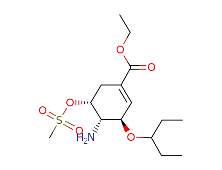 (3R,4S,5R)-4-amino-3-(1-ethyl-propoxy)-5-methanesulfonyloxy-cyclohex-1-enecarboxylic acid ethyl ester