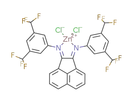 Molecular Structure of 798567-18-7 ([ZnCl<sub>2</sub>(bis(3,5-bis(trifluoromethyl)phenyl)acenaphthenequinonediimine)])