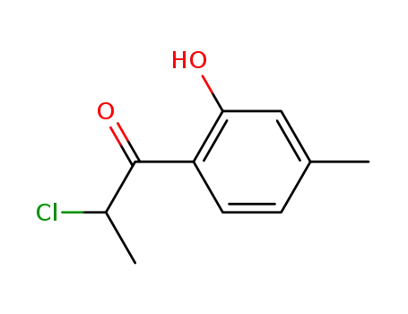 Molecular Structure of 137937-50-9 (1-Propanone, 2-chloro-1-(2-hydroxy-4-methylphenyl)- (9CI))