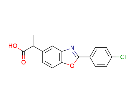 2-(2-(4-chlorophenyl)benzo[d]oxazol-5-yl)propanoic acid
