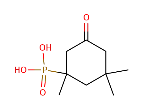 Molecular Structure of 33803-99-5 (Phosphonic acid, (1,3,3-trimethyl-5-oxocyclohexyl)-)