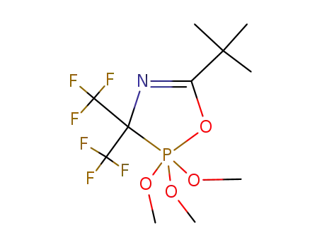 Molecular Structure of 33550-39-9 (1,4,2-Oxazaphosphole,
5-(1,1-dimethylethyl)-2,2,2,3-tetrahydro-2,2,2-trimethoxy-3,3-bis(trifluoro
methyl)-)