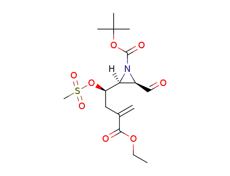 (2S,3R)-tert-butyl 2-((R)-3-(ethoxycarbonyl)-1-(methanesulfonyloxy)but-3-en-1-yl)-3-formylaziridine-1-carboxylate