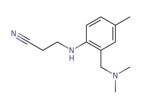 Molecular Structure of 118072-35-8 (3-(2-Dimethylaminomethyl-4-methyl-phenylamino)-propionitrile)