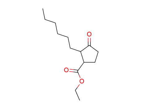 Cyclopentanecarboxylic acid, 2-hexyl-3-oxo-, ethyl ester