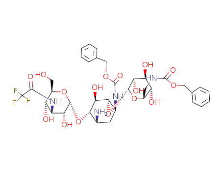 Molecular Structure of 74256-73-8 (3,6'-bis(N-benzyloxycarbonyl)-3-N-(trifluoroacetyl)kanamycin A)