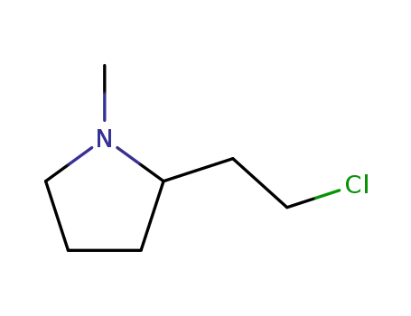 Molecular Structure of 54777-54-7 (2-(2-Chloroethyl)-1-methylpyrrolidine)