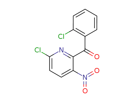 Molecular Structure of 51386-59-5 ((6-chloro-3-nitro-2-pyridyl) (2-chlorophenyl) ketone)